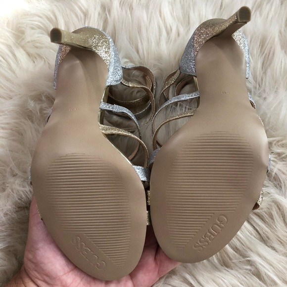 Guess silver & gold high heels Sz6 - Picture 6 of 7